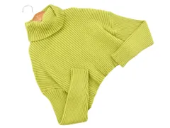 GRL グレイル タートルネック ショート丈 ワイド幅 ニット セーター sizeF/黄緑 ◇■ レディース