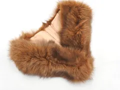 SAGA FOX サガフォックス リアルファー ティペット 茶 ◆■ レディース