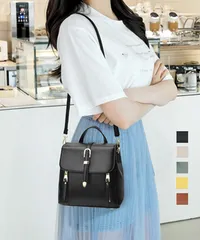 レディースバッグ フェイクレザー鞄 PUレザー 3way