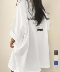 オーバーサイズ 英文字ロゴ 半袖Tシャツ