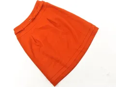 NATURAL BEAUTY ナチュラルビューティー ウール100% ベルト付き タイト スカート size36/オレンジ ◇■ レディース