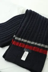 フレッドペリー マフラー ニット ネイビー ポイント アメカジ -25C7