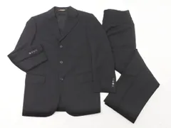 PAUL STUART ポールスチュアート ストライプ セットアップ ジャケット パンツ スーツ 濃紺 ■■ メンズ