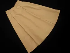 NATURAL BEAUTY BASIC ナチュラルビューティーベーシック タック フレア スカート sizeM/ベージュ ■■ レディース