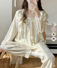 ベロア調パジャマ レディース部屋着セット