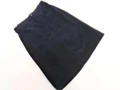 earth music&ecology アースミュージック＆エコロジー コーデュロイ Aライン 台形 スカート sizeM/紺 ◇■ レディース