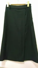 M2   ユナイテッドアローズ　A  DAY   IN   THE   LIFE    ス カート　フリ ーサイズ　ウエスト後ろゴム　ポリエステル65%他　　ダークグリーン　　　ーン　Aライン
