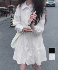 ティアードチュニックシャツ フレアシャツ