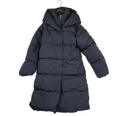 L【超美品 earth music&ecology / アースミュージックアンドエコロジー 】ハイネックネイビー ロングダウンコート 内ダウン取り外しOK 長袖 冬 S865