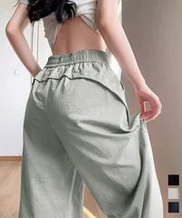 ワイドパンツ レディースストレートパンツ