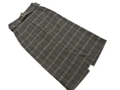 GLOBAL WORK グローバルワーク 大きいサイズ グレンチェック ロング スカート sizeL/グレー ◇■ レディース