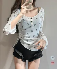 カバーアップトップス付き ワンピース水着