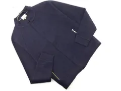 LANVIN en Bleu ランバン オン ブルー ウール混 スタンドカラー ジップアップ ジャケット size48/濃紺 ◇■ メンズ