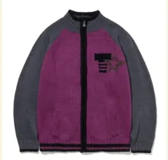 テケット ニット ジップアップ L