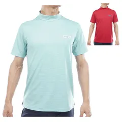 トミーヒルフィガー ゴルフ モックシャツ メンズ 半袖 シャツ モックネック ハイネック 吸水速乾 抗菌防臭 UVカット ゴルフウェア ブランド 無地 ロゴ THMA561