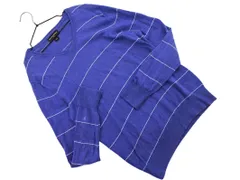 BANANA REPUBLIC バナナリパブリック Vネック ボーダー ニット セーター sizeS/青 ◇■ レディース