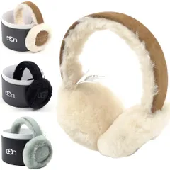アグ UGG イヤーマフ 耳あて SHEEPSKIN EARMUFF WITH EMBROIDERY ロゴ ボア シープスキン 羊革 20955