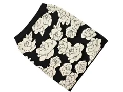 MURUA ムルーア 花柄 ニット タイト スカート sizeM/白ｘ黒 ◇■ レディース