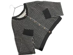 CLASSICAL ELF クラシカルエルフ 総柄 カーディガン sizeM/黒 ◇■ レディース