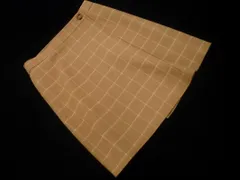 KUMIKYOKU 組曲 ウール混 チェック リバーシブル 巻き ラップ スカート size3/ベージュ ◇■ レディース