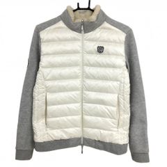 美品】パーリーゲイツ セーター グレー×白 ロゴ総柄 ニコちゃん