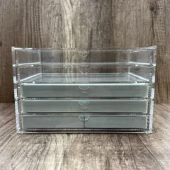 無印良品 MUJI アクセサリーケース アクリル 5段 重なるベロアケース付き