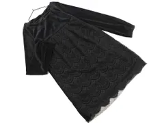 JEANASIS ジーナシス レース 切替 チュニック ワンピース sizeF/黒 ◇■ レディース