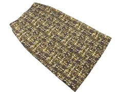 URBAN RESEARCH DOORS アーバンリサーチドアーズ 総柄 タイト スカート sizeS/ベージュｘ黒 ◇■ レディース