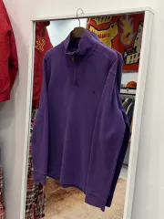 90s Polo RL ポロラルフローレン ハーフネック クォータージップアップ ニット (purple)