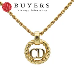 【中古】 クリスチャンディオール ネックレス メタル ゴールド CDロゴ メッキ アクセサリー レディース 女性 Christian Dior
