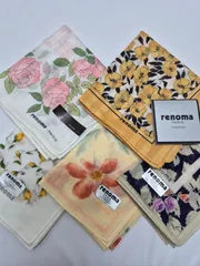 【新品】renoma レディースハンカチ 5枚セット お買い得品
