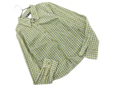 agnes b アニエスベー チェック ブラウス シャツ size35A/緑 ◇■ レディース