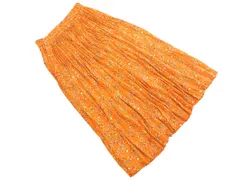 BAYFLOW ベイフロー 花柄 プリーツ スカート size3/オレンジ ■■ レディース