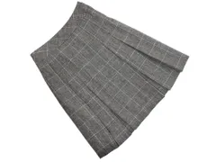 COMME CA ISM コムサイズム ウール混 グレンチェック プリーツ スカート sizeM/グレー ◇■ レディース