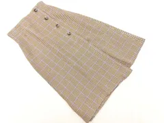 KUMIKYOKU 組曲 グレンチェック ラップ調 ロング スカート size1/茶 ◇■ レディース