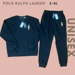 POLO Ralph Lauren ラルフローレン ポロベア プルオーバーパーカー+スウェットパンツ セットアップ 上下セット メンズ レディース ユニセックス トレーナー スウェットシャツ 長袖 ブラック スエット