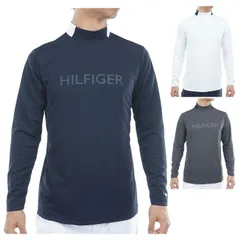 トミーヒルフィガー ゴルフ モックシャツ メンズ 長袖 シャツ モックネック ハイネック 吸水速乾 UVカット ゴルフウェア ブランド 無地 ロゴ THMA555