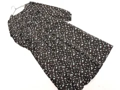 Rope Picnic ロペピクニック 花柄 Aライン ワンピース size36/黒x茶xサックス ◇■ レディース