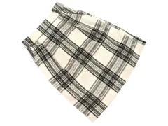 LOWRYS FARM ローリーズファーム ウール混 チェック タイト スカート sizeM/白ｘ黒 ◇■ レディース