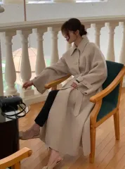 ウール ロング コート (free)(2 COLOR)