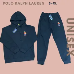 POLO Ralph Lauren ラルフローレン ポロベア フーディー フードパーカー+スウェットパンツ メンズ レディース ユニセックス パンツ セットアップ 上下セット トレーナー スウェットシャツ 長袖 ブラック 黒 スエット
