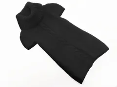 ROPE ロペ ウール100% 半袖 タートルネック ニット セーター sizeM/黒 ◇■ レディース