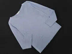 NATURAL BEAUTY BASIC ナチュラルビューティーベーシック Vネック ニット セーター sizeM/水色 ◇■ レディース