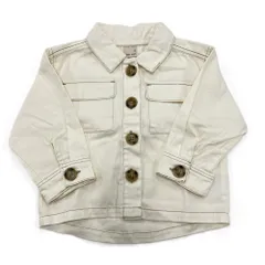 petit main プティマイン デニムジャケット コットン アイボリー S キッズ【中古】