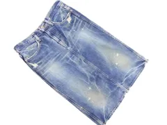 DMG ドミンゴ ダメージ加工 タイト デニムスカート sizeS/紺 ■■ レディース