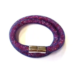 スワロフスキー SWAROVSKI Stardust Purple Double スターダスト ダブル ブレスレット 5221603 パープル【中古】