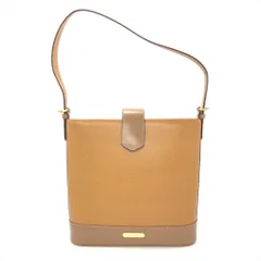 バーバリー BURBERRY トートバッグ ショルダーバッグ レザー ブラウン ゴールド金具【中古】
