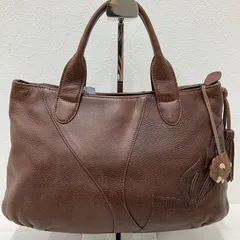 6606　IBIZA　イビサ　イビザ　ハンドバッグ　レザー　ブラウン　フラワーモチーフ　花　パッチワーク　レディース　タッセル