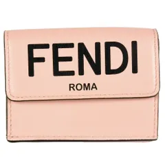 フェンディ FENDI MICRO TRIFOLD 三つ折り財布 レザー 8M0395 ADP6 F1CN7 ピンク レディース【中古】