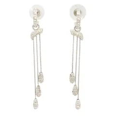 スワロフスキー SWAROVSKI 2WAY ロングドロップ ピアス クリスタルg【中古】